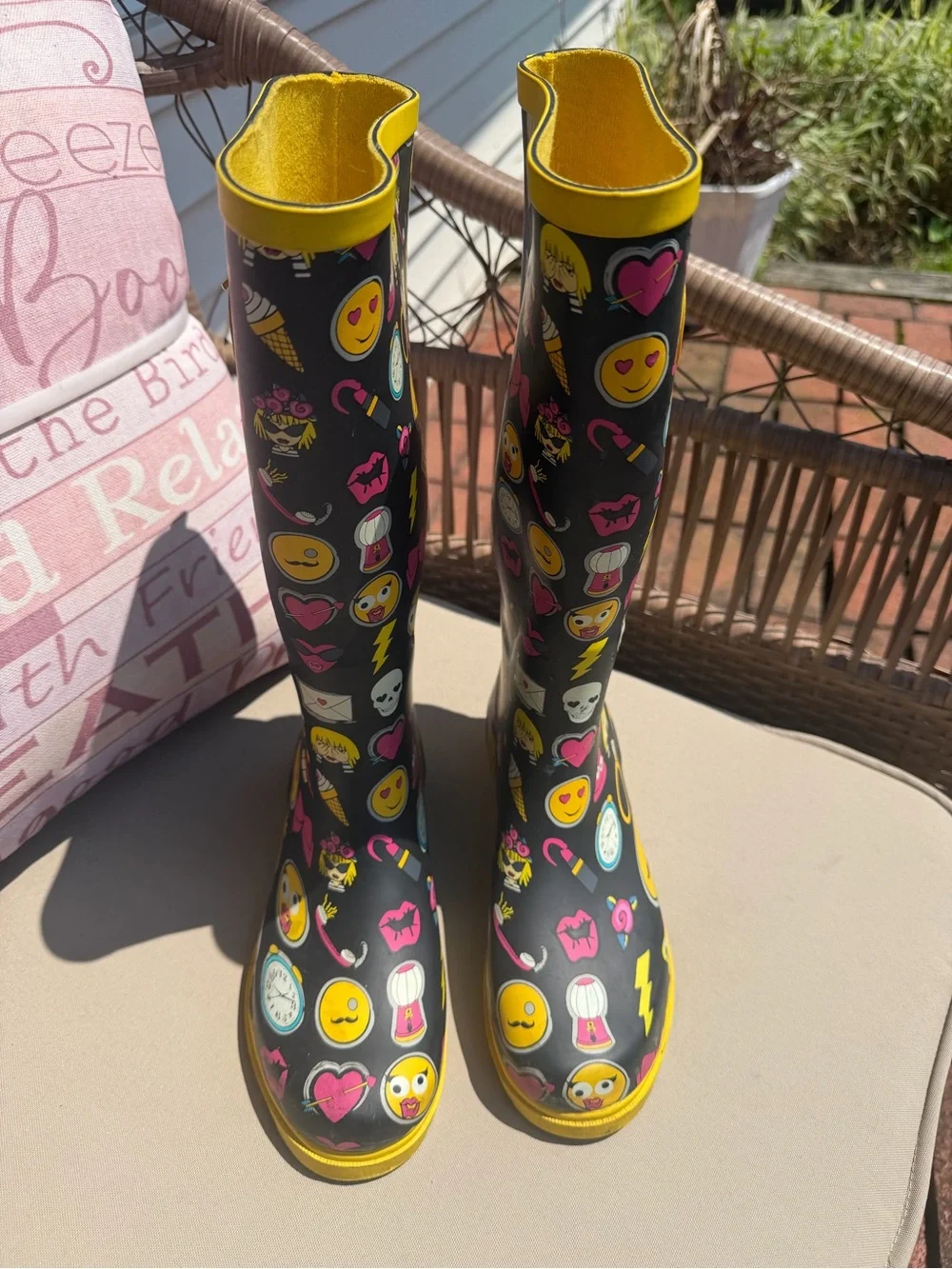Betsy Johnson Emoji Rain Boots